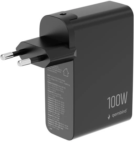Gembird TA-UC-1A3C-PD100-01-BK GaN USB punjač 100 W
