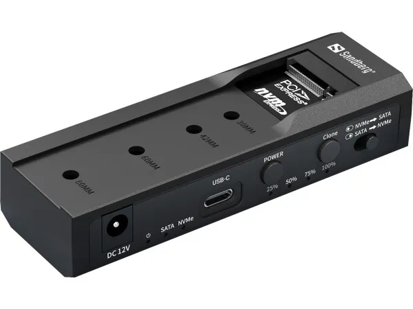 Sandberg USB 3.2 kloner i dock za M.2 NVMe i SATA diskove 136-49