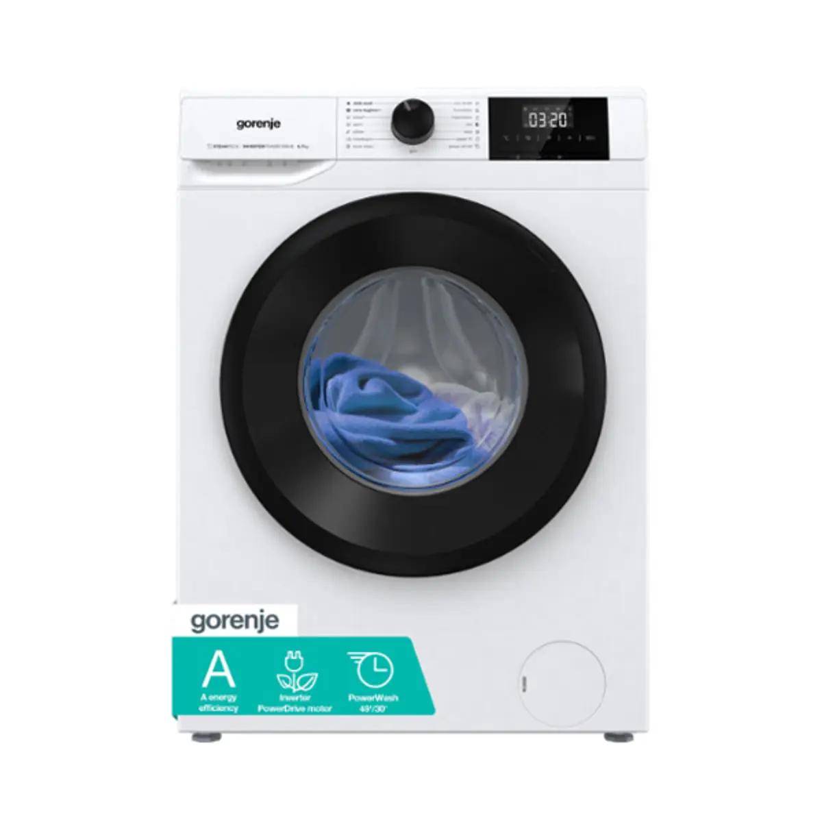 Gorenje mašina za pranje veša W3NGPI74A3S, 7 kg, 1400 obrt/min