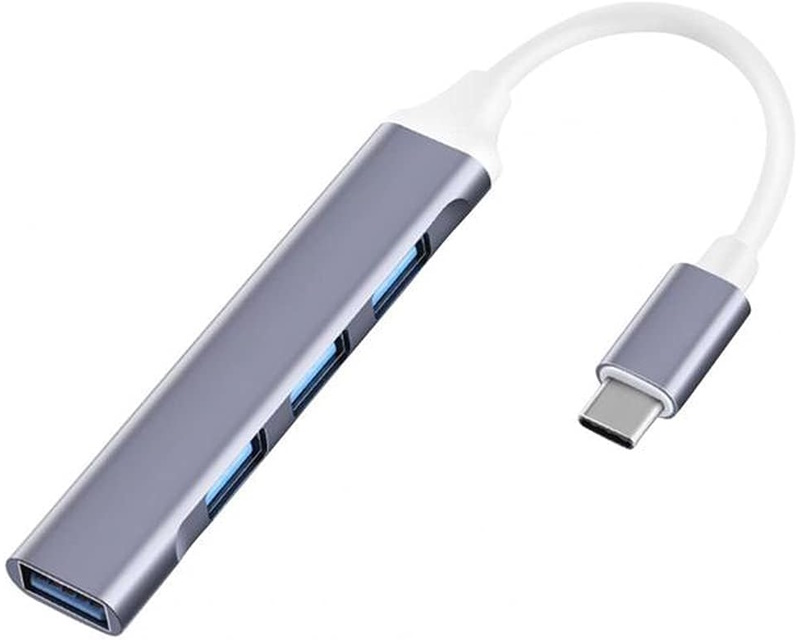E-Green USB-C hub sa 4 USB 3.0 porta, crni