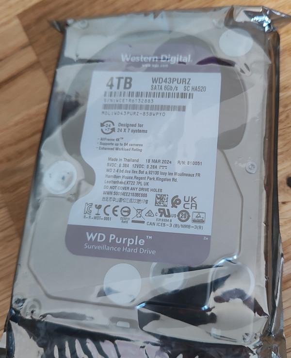 WD Purple WD43PURZ 4TB 3,5-inčni HDD za video-nadzor