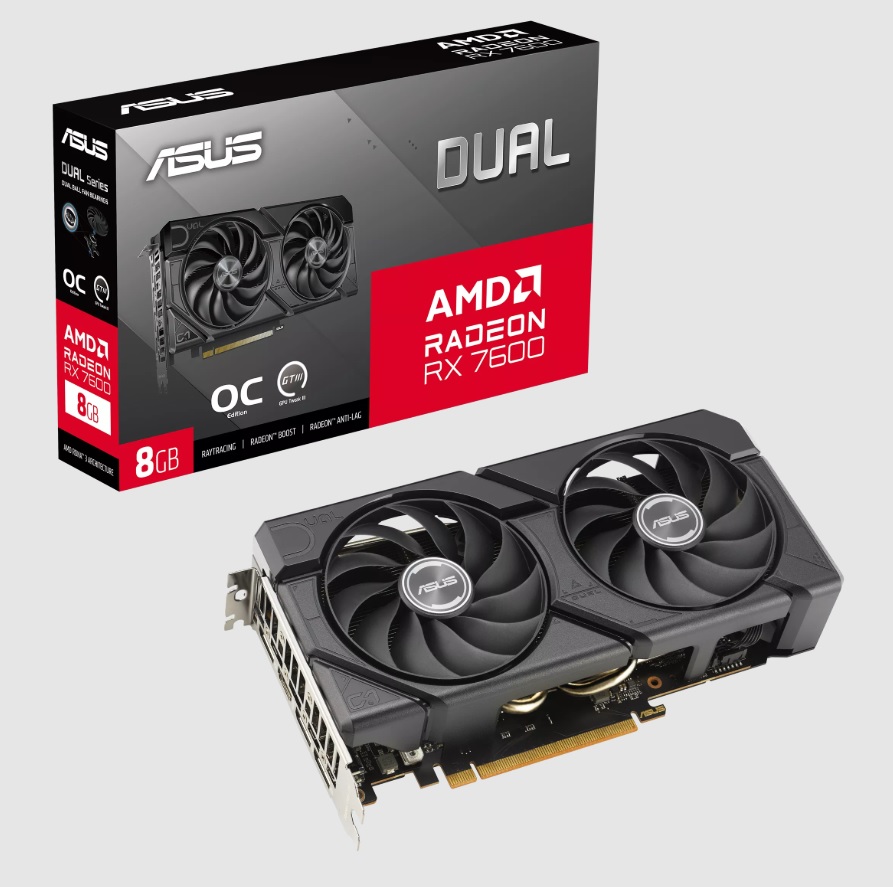 ASUS Dual Radeon RX 7600 EVO OC 8GB GDDR6 grafička karta