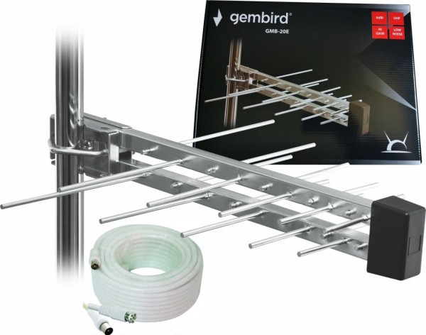 Gembird GMB-20E spoljna UHF antena 6 dB sa kablom 15 m