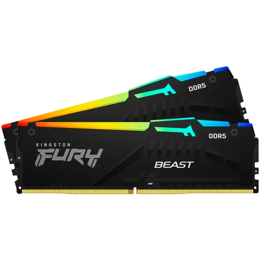 Kingston FURY Beast RGB DDR5 32GB (2×16GB) 5600 MT/s CL40