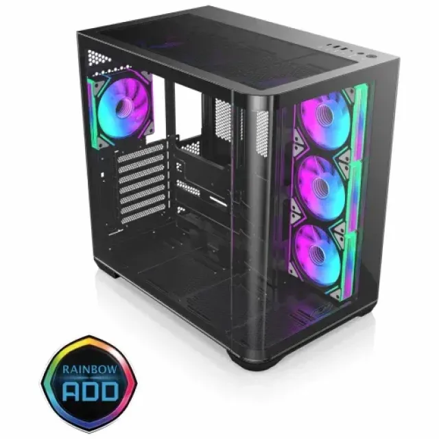 Raijintek ATREUS BT7 BLACK kućište sa 7 ARGB ventilatora