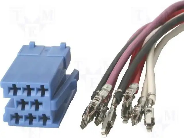 4CARMEDIA ZRS-ISO-3/N plavi ISO mini konektor za auto-radio, 8 pinova