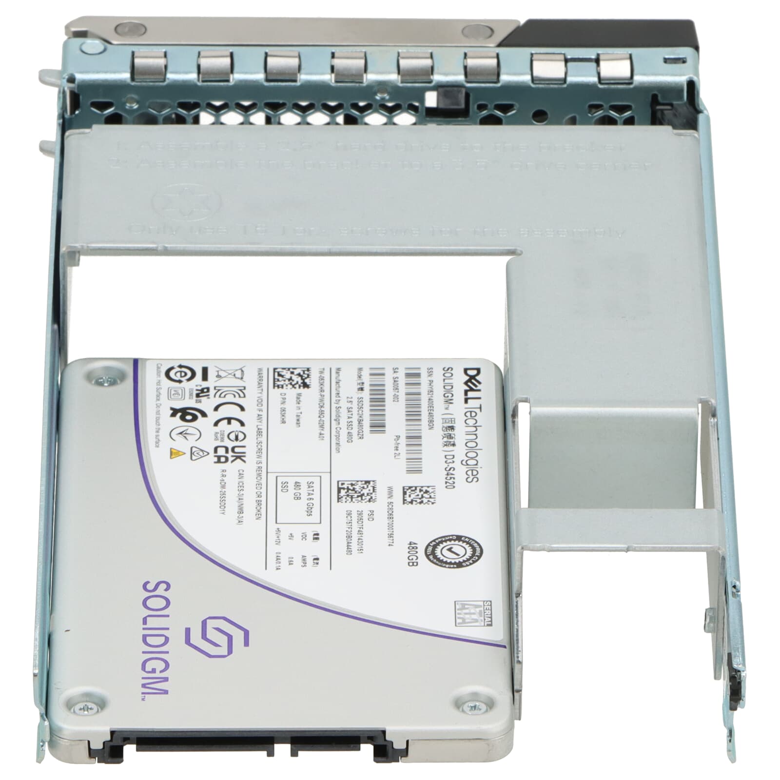 Dell OEM 480GB SATA SSD 2,5" u 3,5" Hot-Plug nosaču