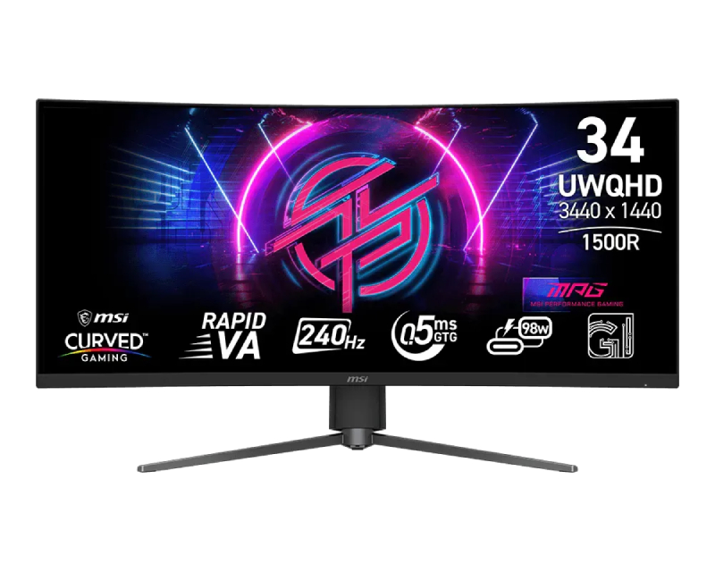 MSI MPG 346CQRF X24 34″ UWQHD zakrivljeni gaming monitor 240 Hz