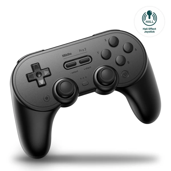 8BitDo Pro 2 bežični Bluetooth kontroler sa Hall Effect palicama, crni