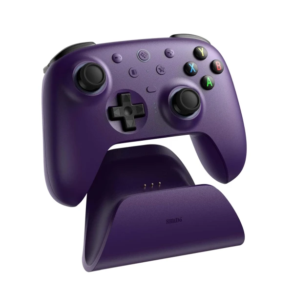 8BitDo Ultimate 2 Wireless bežični kontroler sa stanicom za punjenje, ljubičasti