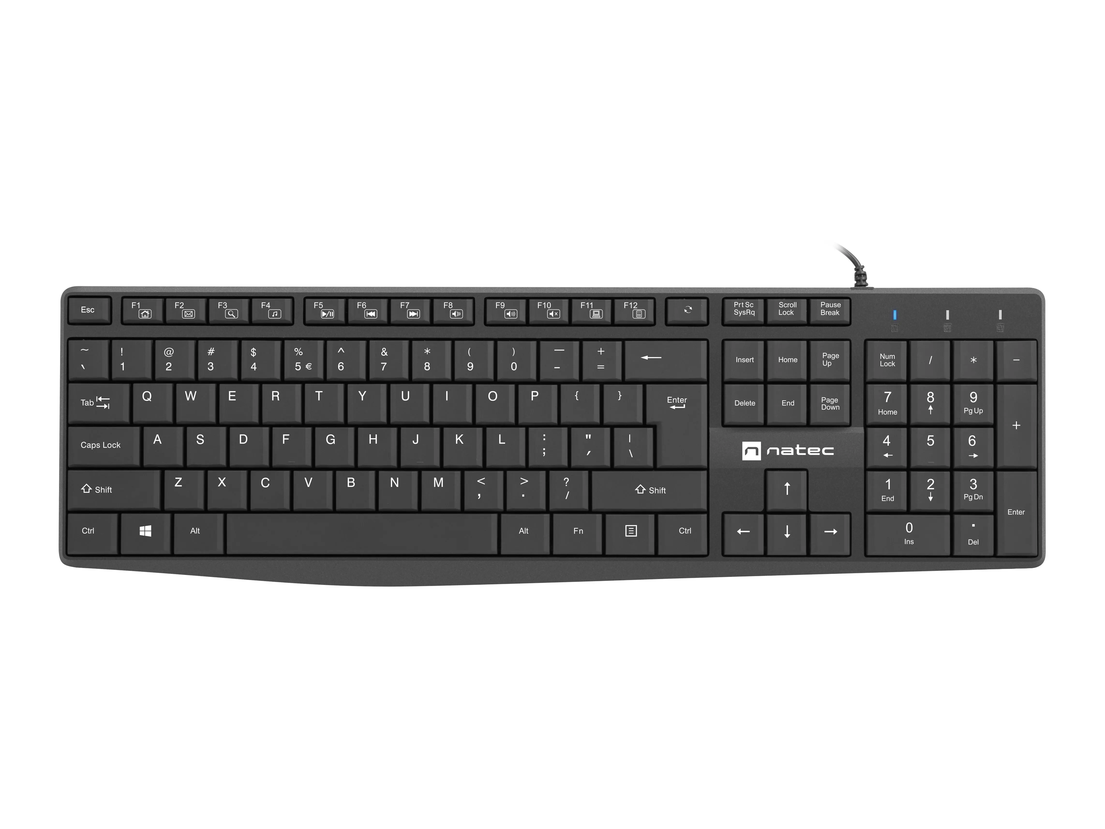 Natec Nautilus NKL-1950 crna USB tastatura US