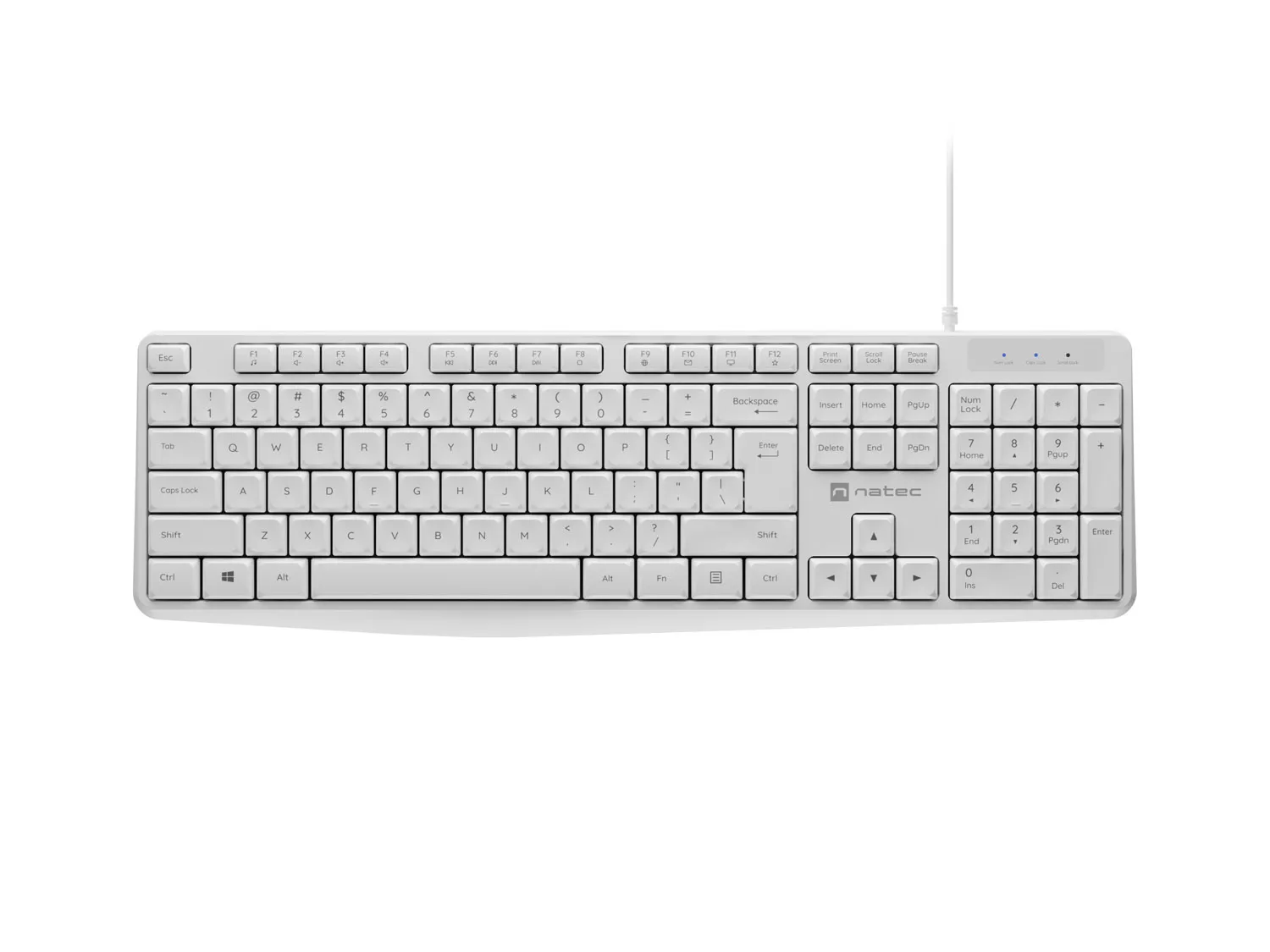 Natec Nautilus NKL-1951 bela USB tastatura US