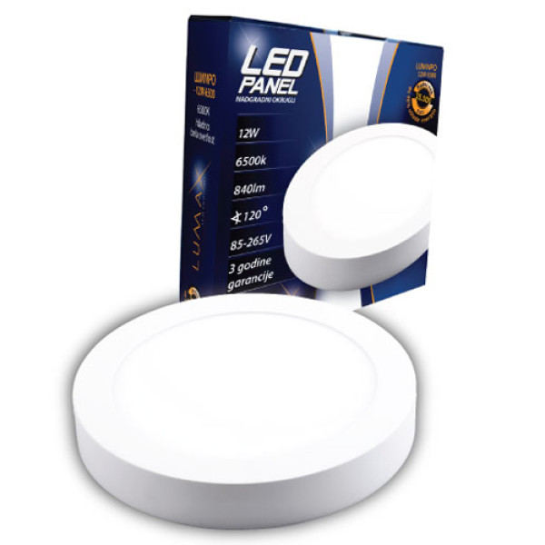 Lumax LUMNPO-12W-6500K okrugli nadgradni LED panel 12 W