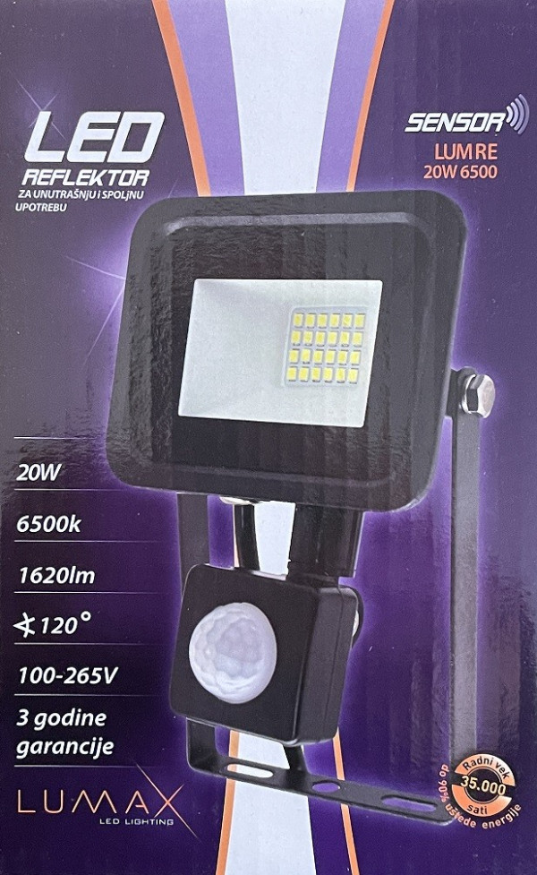 Lumax LUMRE-20W LED reflektor sa senzorom 20 W, 1620 lm