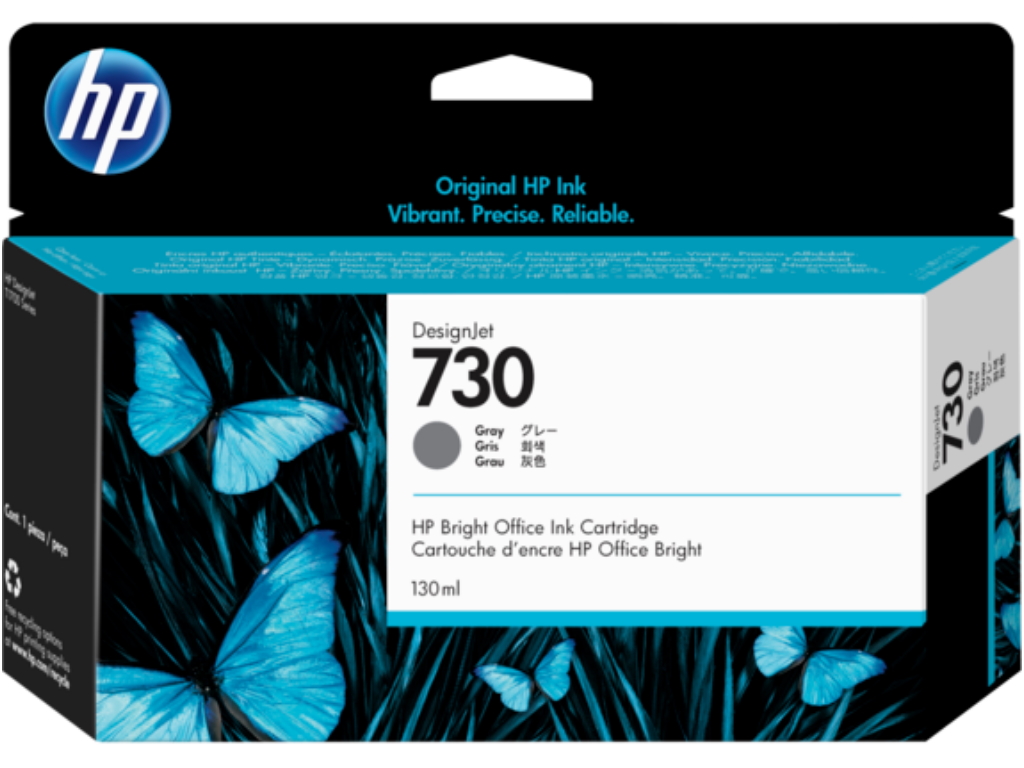 HP 730 P2V66A sivi DesignJet kertridž, 130 ml