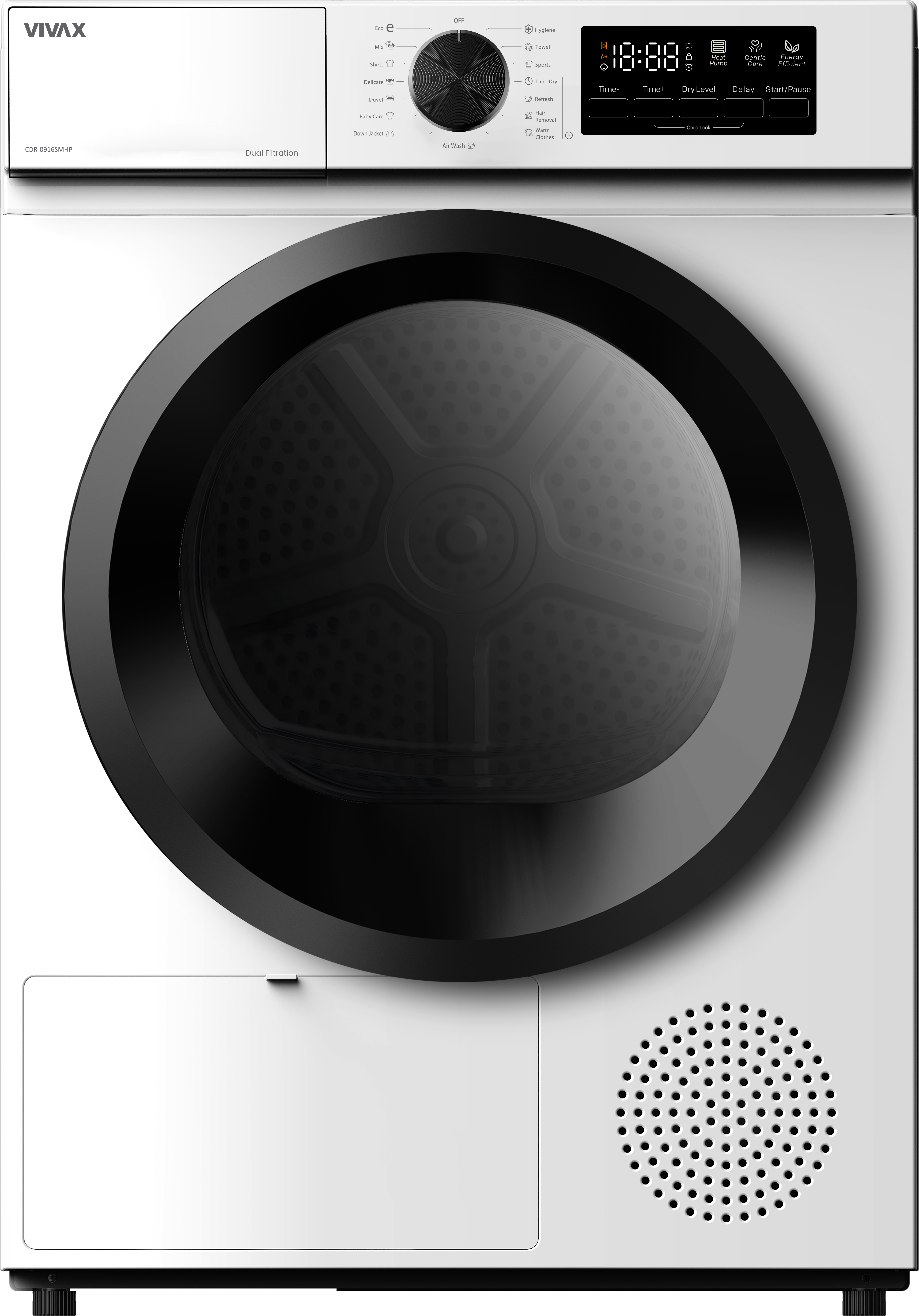 Vivax CDR-0916SMHP sušilica sa toplotnom pumpom, 9 kg