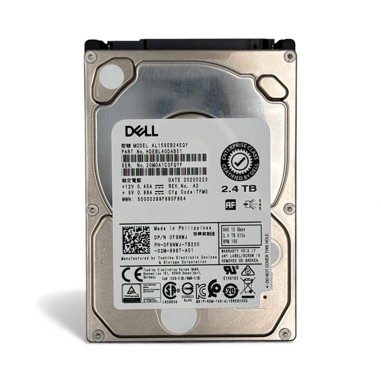Dell F9NWJ 2,4 TB 2,5-inčni SAS hard disk 12 Gbps