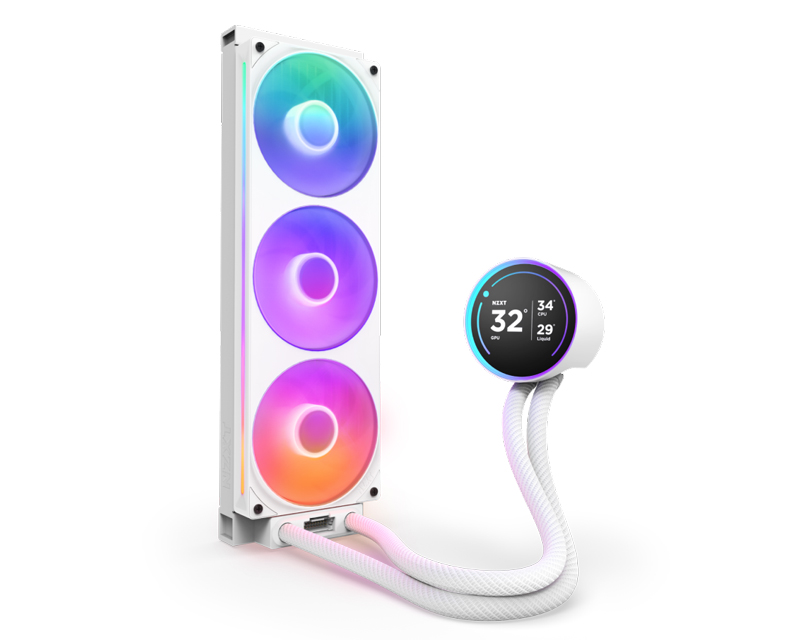 NZXT Kraken Elite 360 RGB V2 belo vodeno hlađenje za CPU, 360 mm