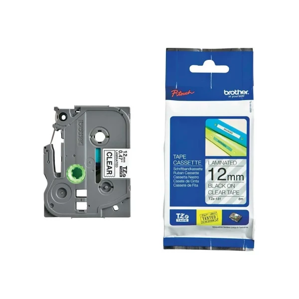 Brother TZe-131 traka za etiketiranje, crna na providnoj, 12 mm × 8 m