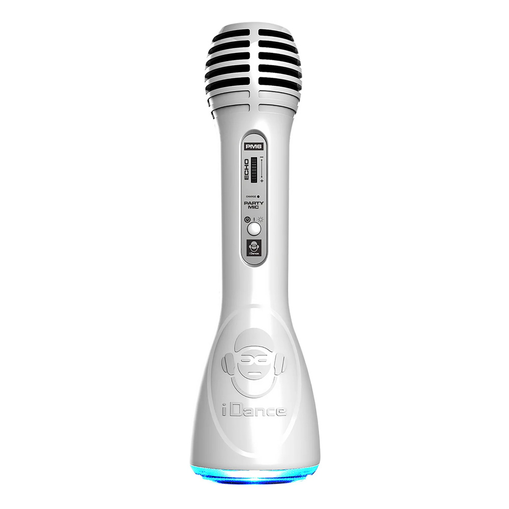 iDance PM6(WH)-C2 beli karaoke mikrofon sa Bluetooth zvučnikom
