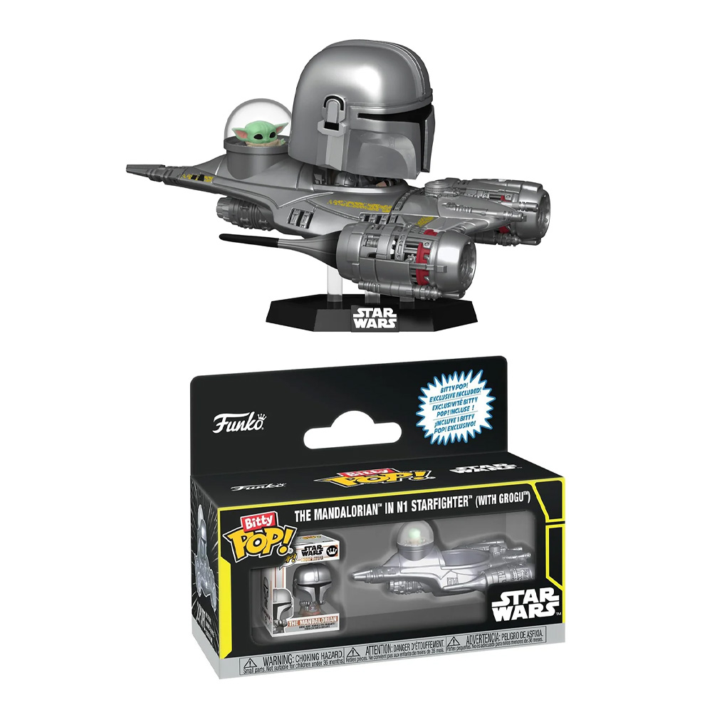 Funko Bitty Pop! Rides – Mandalorijanac u N-1 Starfighteru sa Groguom