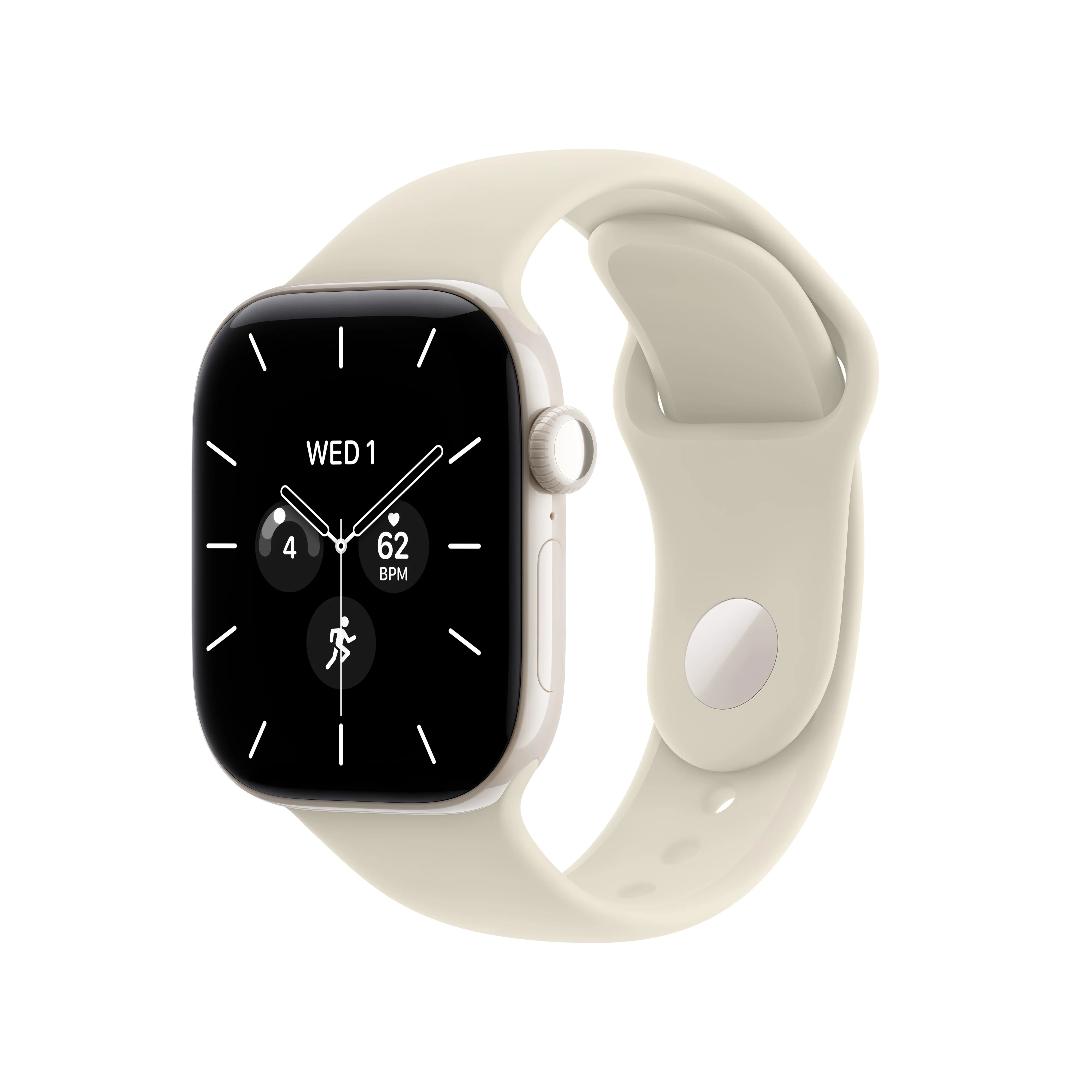 Apple Watch Series 12 GPS + Cellular 42 mm, Pearl White Ceramic, Sand Sport M/L