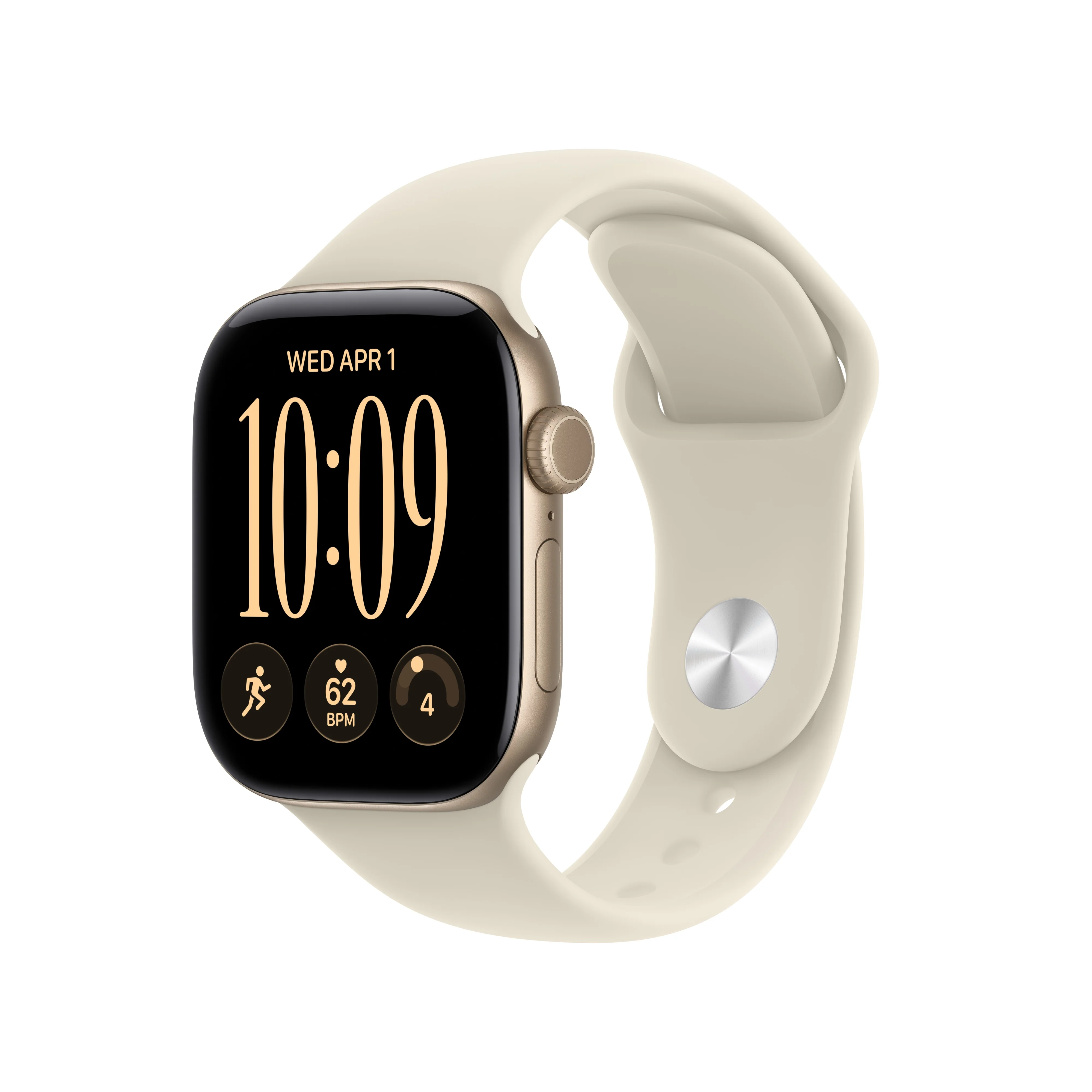 Apple Watch Series 12 GPS 42 mm, Light Gold Aluminium, Sand Sport M/L