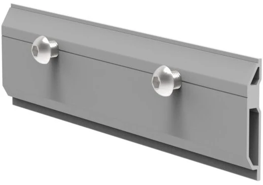 Nastavak-spojnica tip A za solarnu aluminijumsku šinu sa 2 šrafa