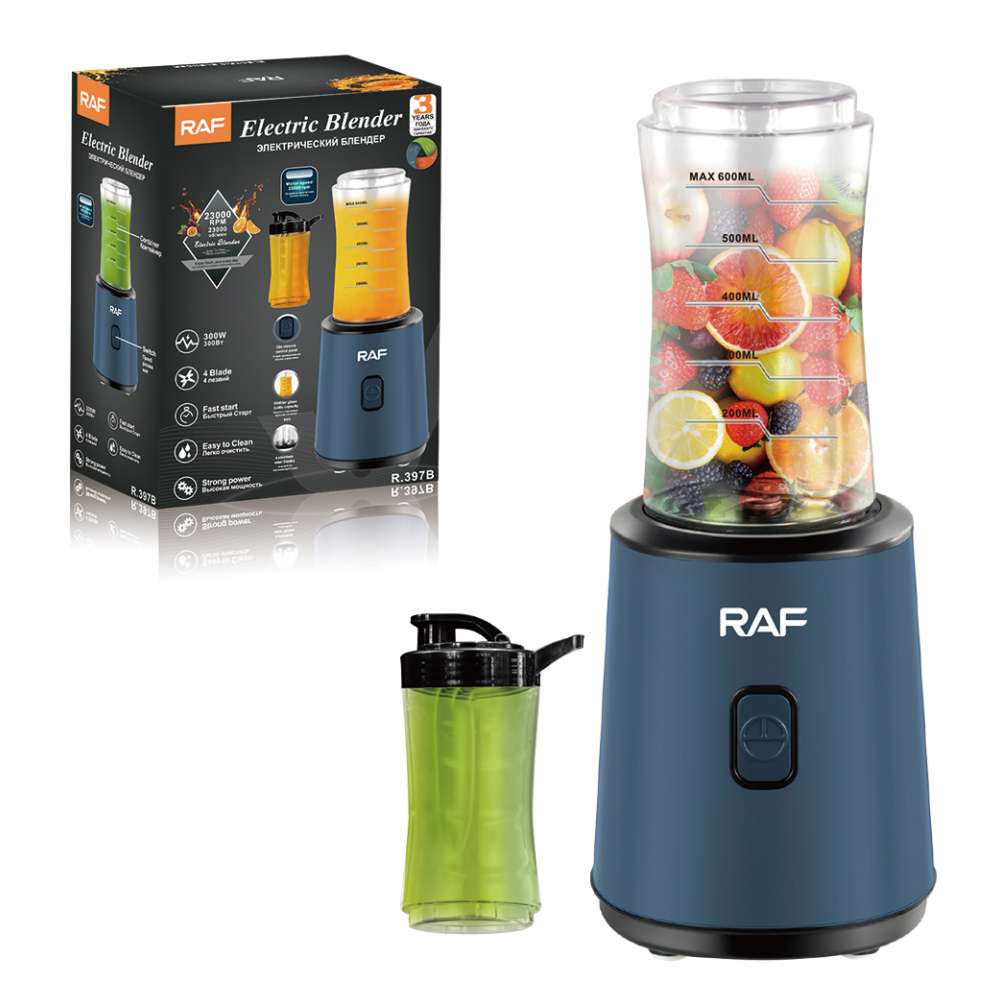 RAF R.397B plavi blender za smutije 300 W sa dve čaše