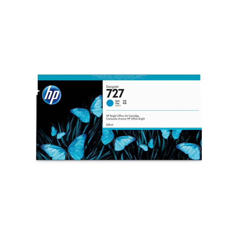 HP 727 F9J76A cijan kertridž za DesignJet, 300 ml
